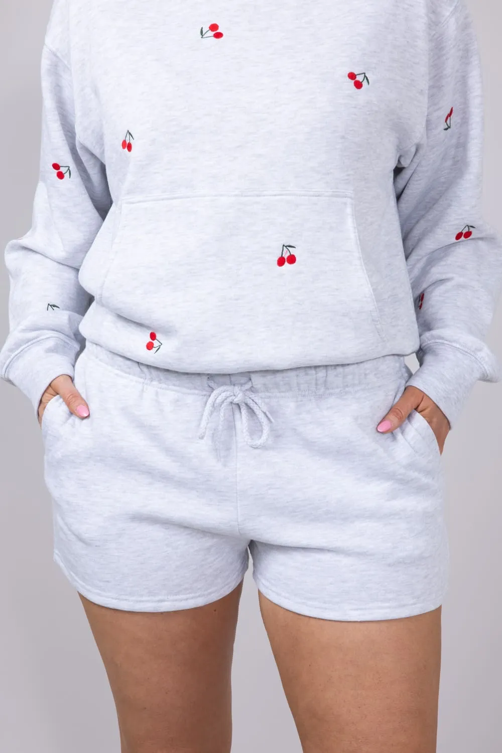 1897 Active Basic Fleece Shorts for Women in Ice Grey | H420-ICEGREY