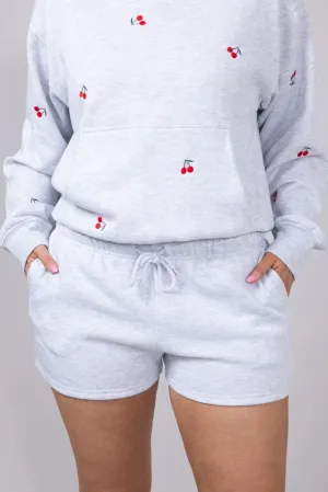 1897 Active Basic Fleece Shorts for Women in Ice Grey | H420-ICEGREY