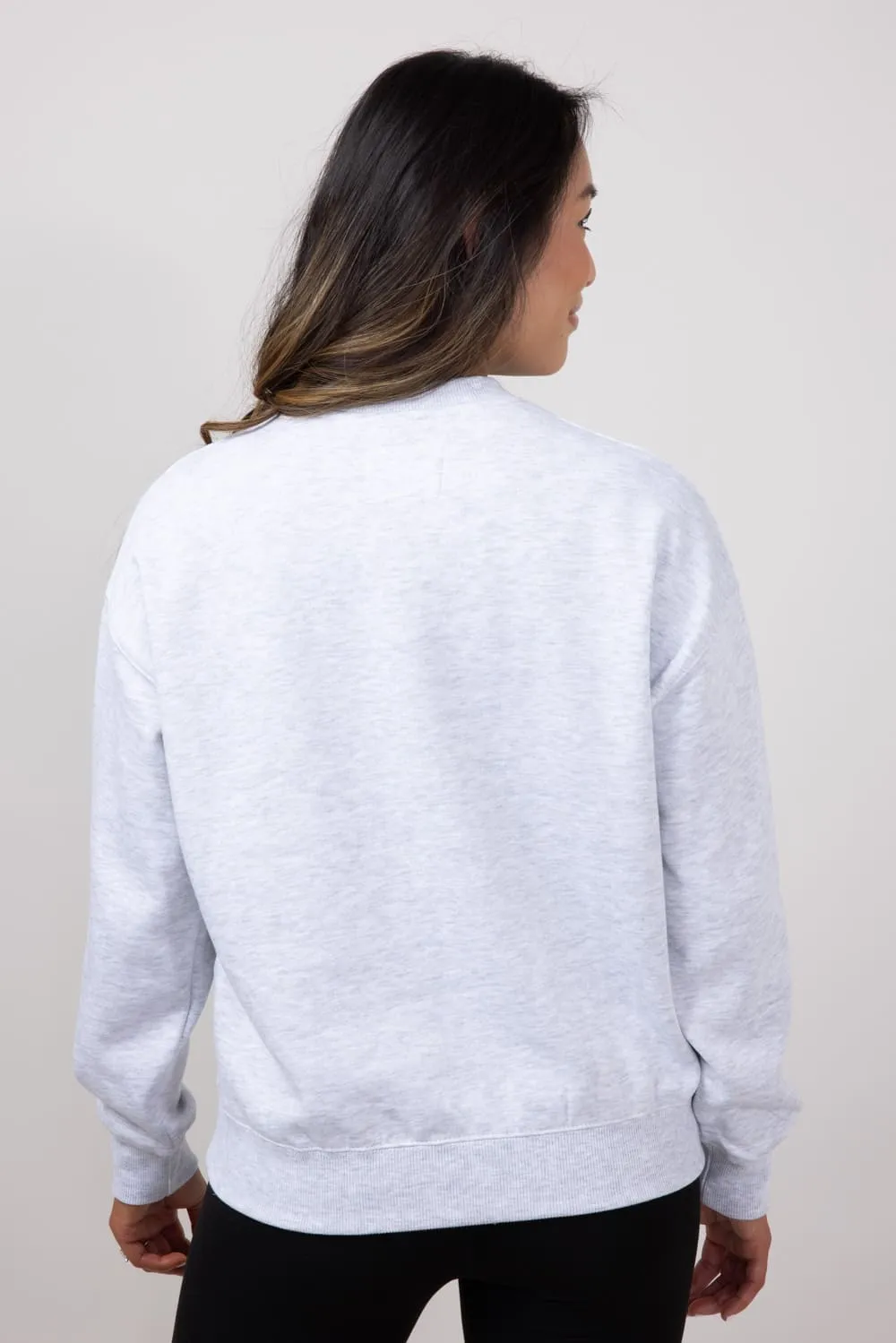 1897 Active Chenille Patch Local Crewneck for Women in Ice Grey | GT813-ICEGREY
