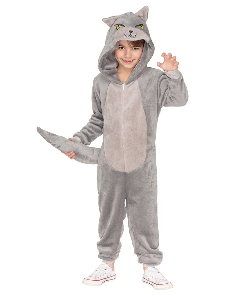 Big Bad Wolf Deluxe Kids Costume Jumpsuit
