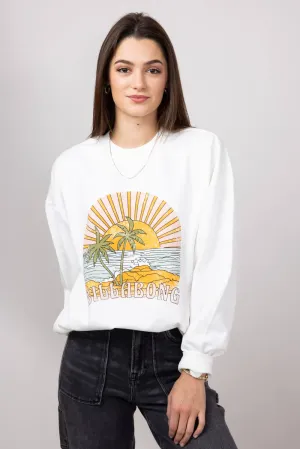 Billabong Island Life Sweatshirt for Women in White | 24B464405-SCS