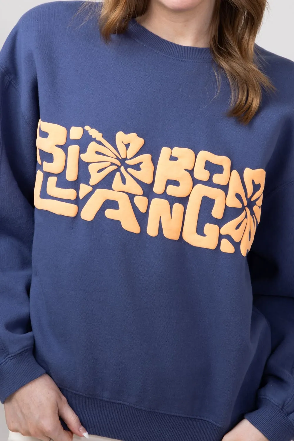 Billabong Tiki Vibe Kendall Sweatshirt for Women in Blue Surf | UBJFT00194-BJNW