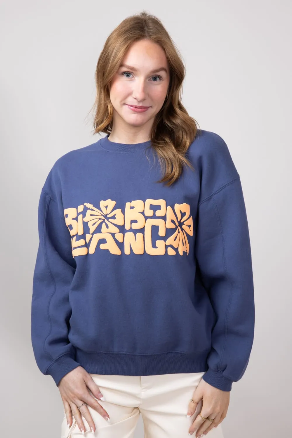 Billabong Tiki Vibe Kendall Sweatshirt for Women in Blue Surf | UBJFT00194-BJNW