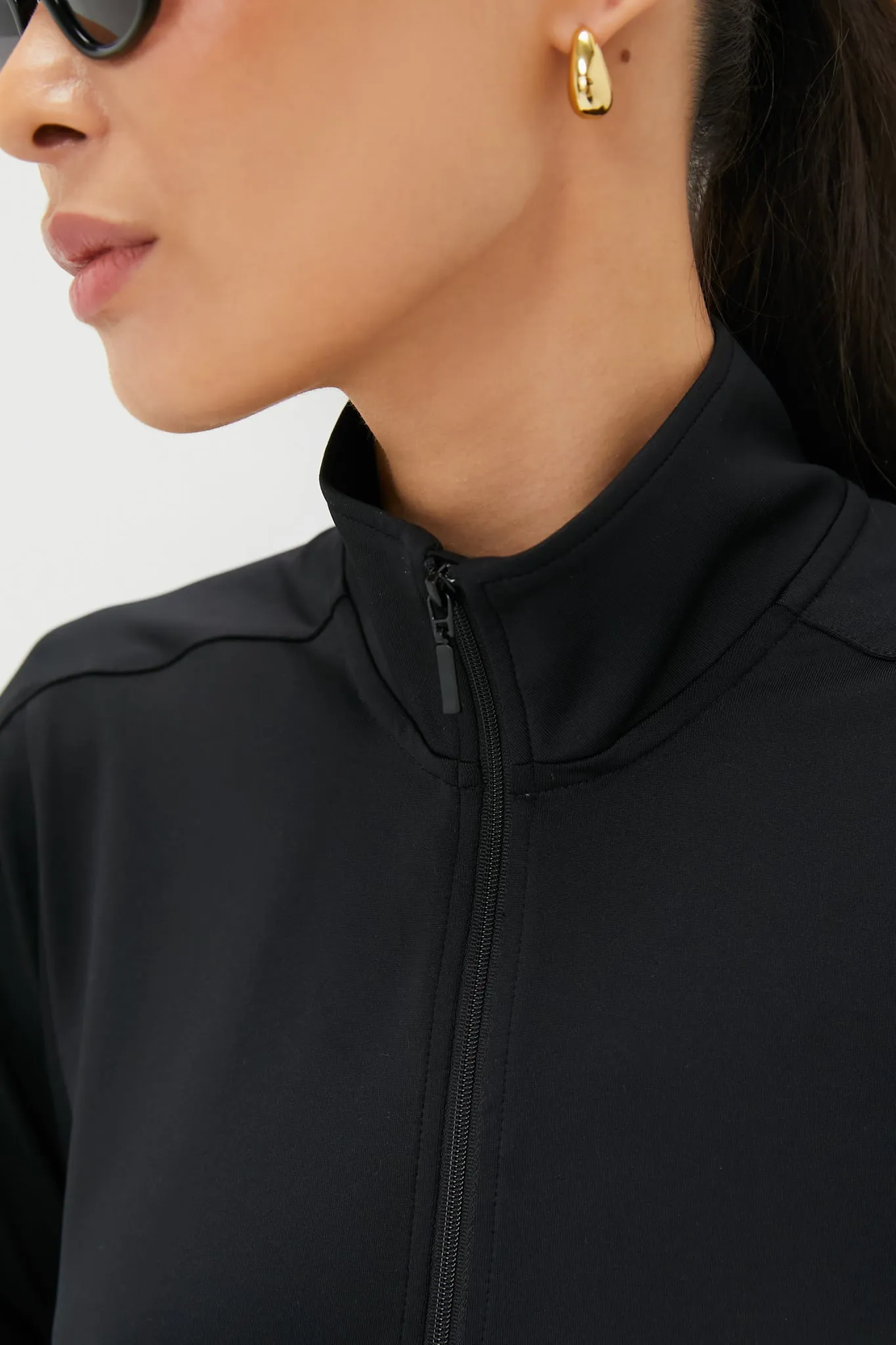 Black Carver Quarter Zip Tee