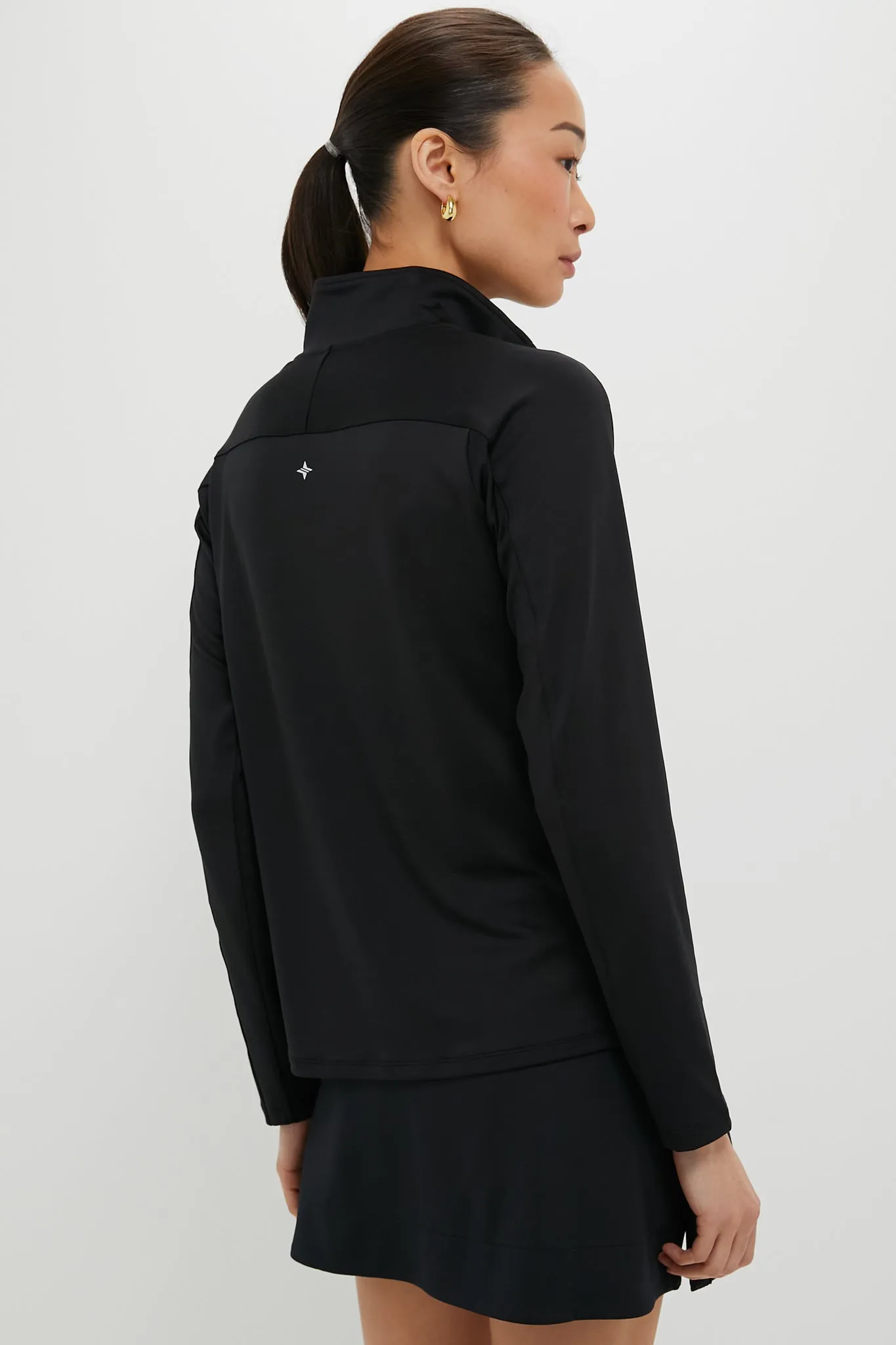 Black Carver Quarter Zip Tee
