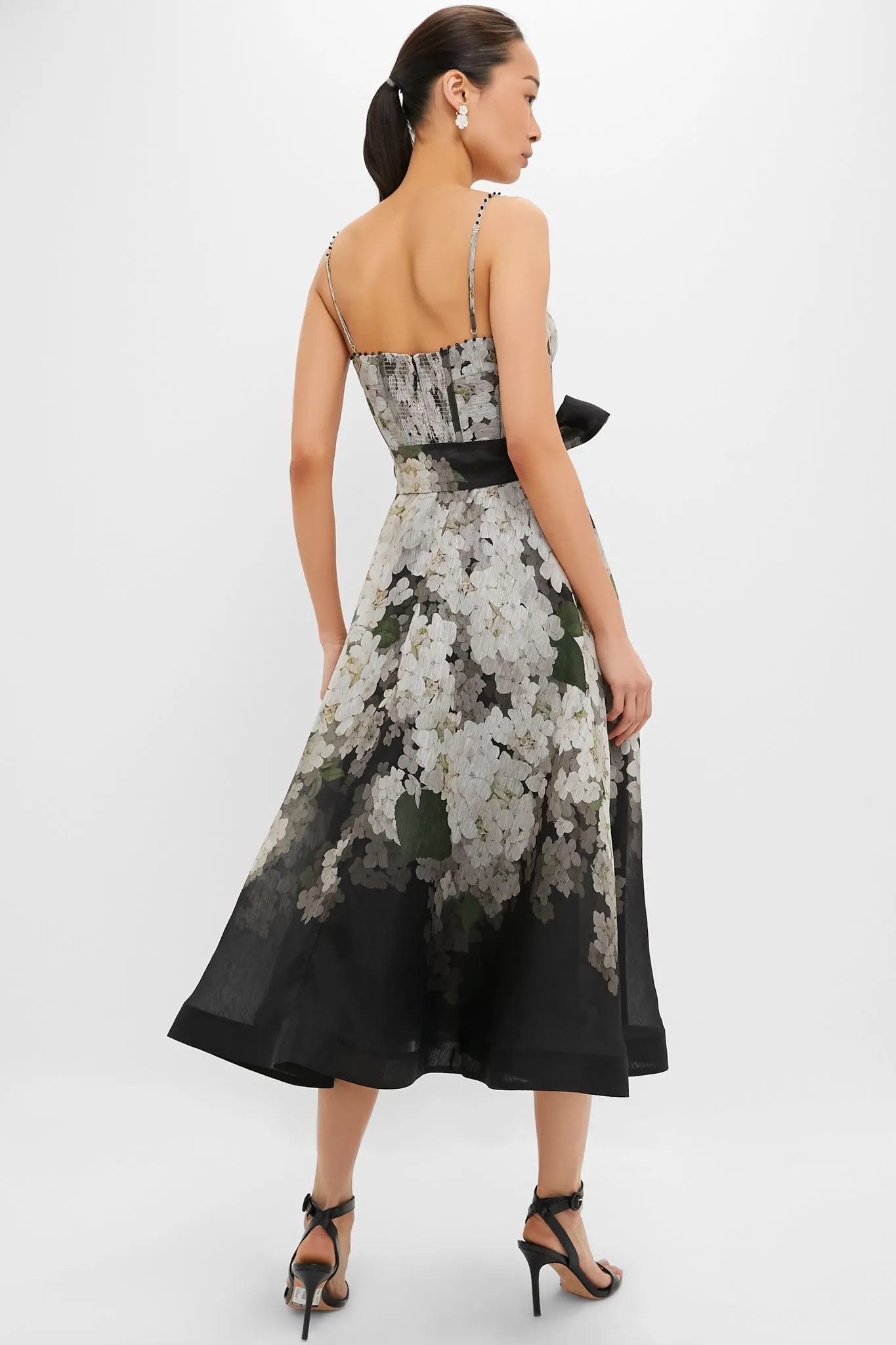 Black Hydrangea Balance Picnic Dress
