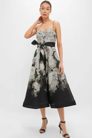 Black Hydrangea Balance Picnic Dress