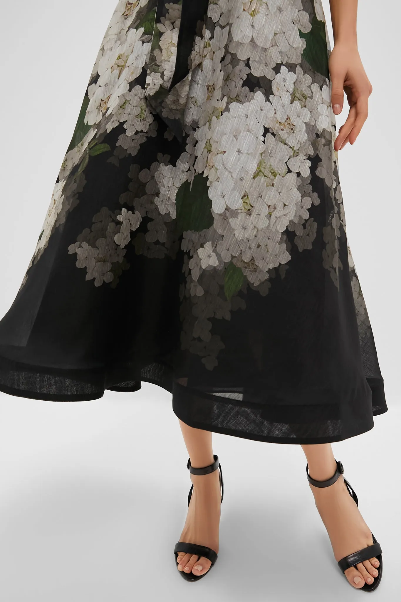 Black Hydrangea Balance Picnic Dress
