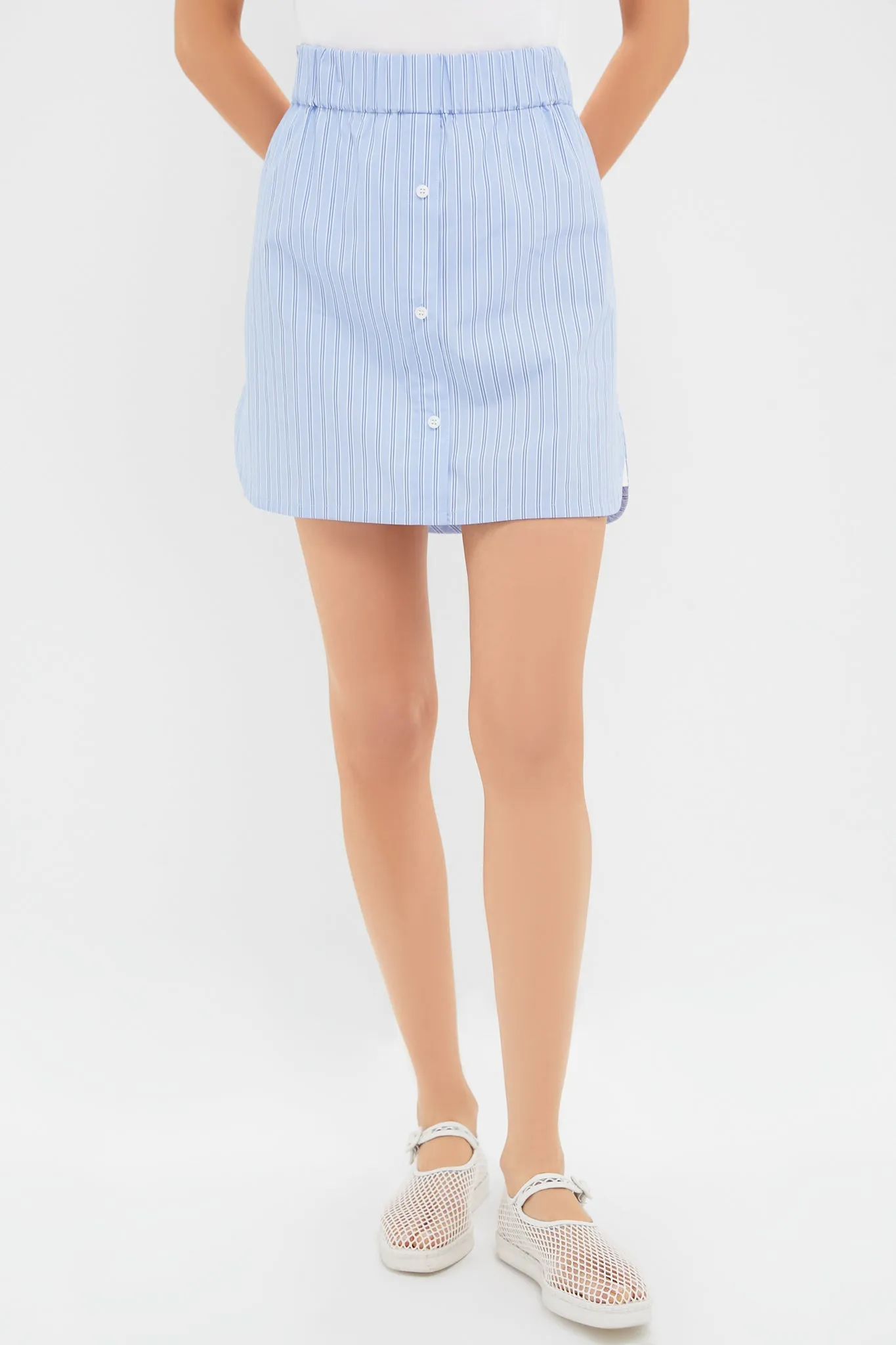 Blue and White Stripe Frankie Skirt
