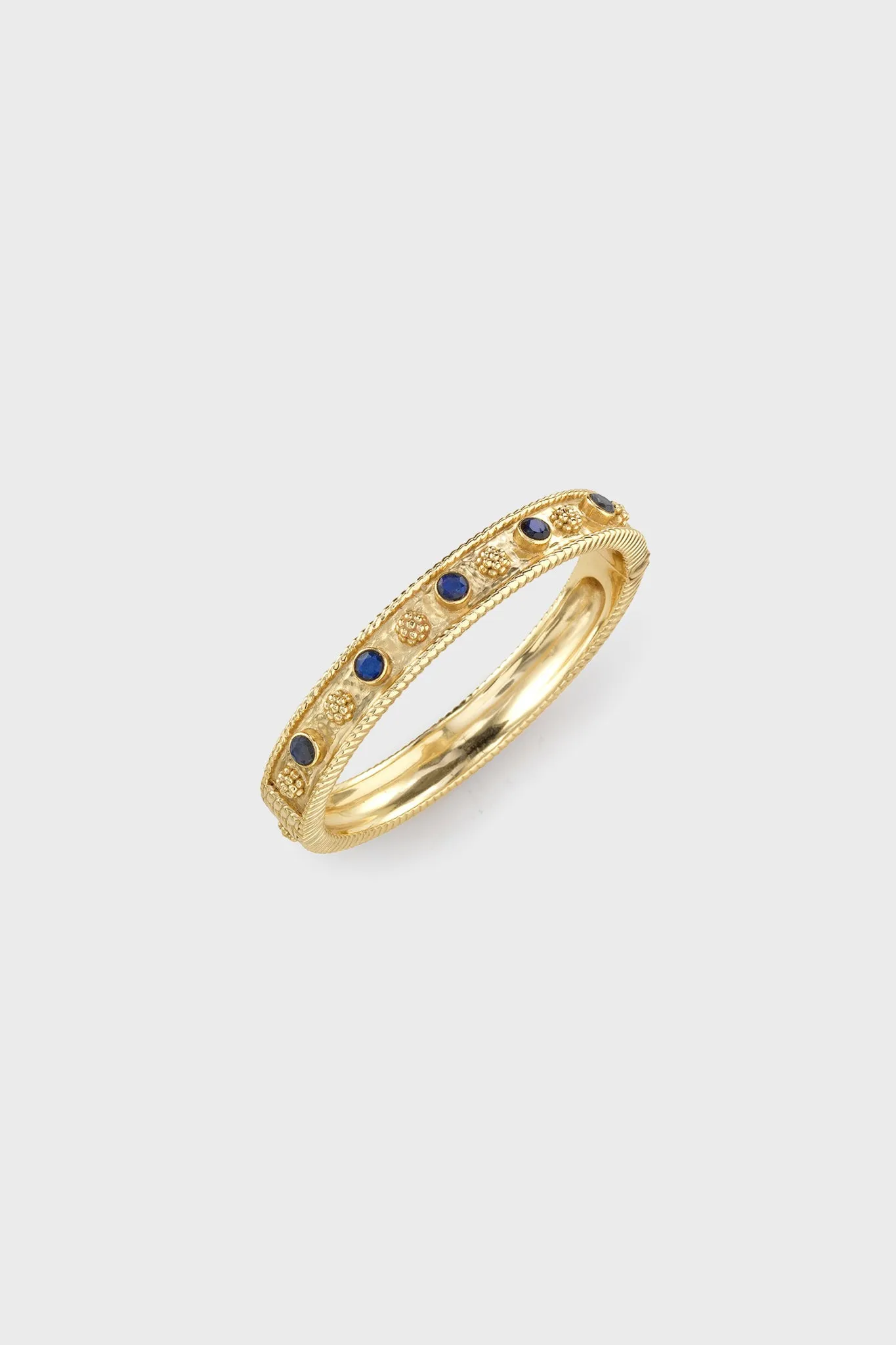 Blue Labradorite Berry Gem Classic Hinged Bangle