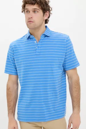 Blue Poppy Crown Comfort Ross Stripe Polo