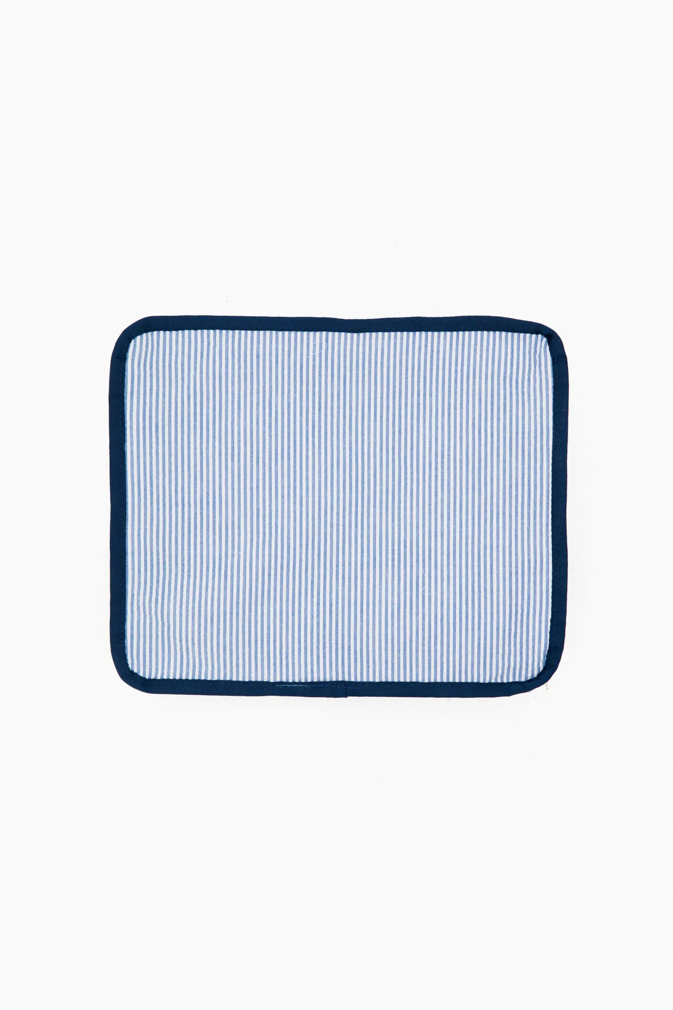 Blue Seersucker Travel Set