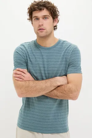 Blue Spruce Signature Crew Stripe Tee
