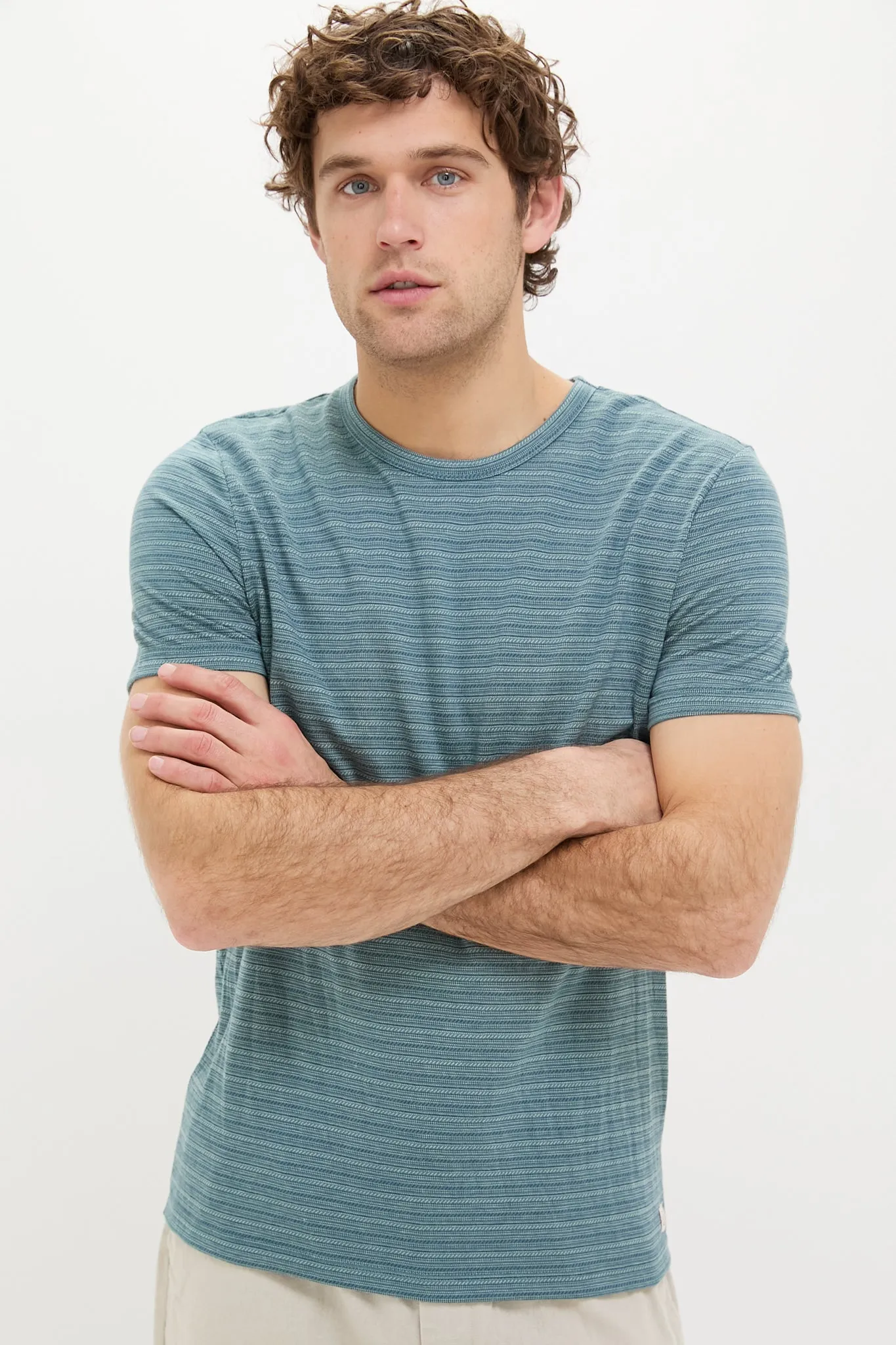 Blue Spruce Signature Crew Stripe Tee