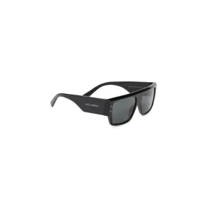 Bold Rectangular Frame Sunglasses With Acetate Construction