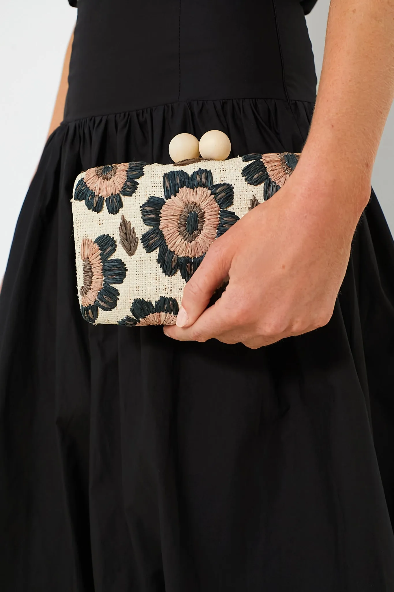 Brown Floral Bryn Clutch