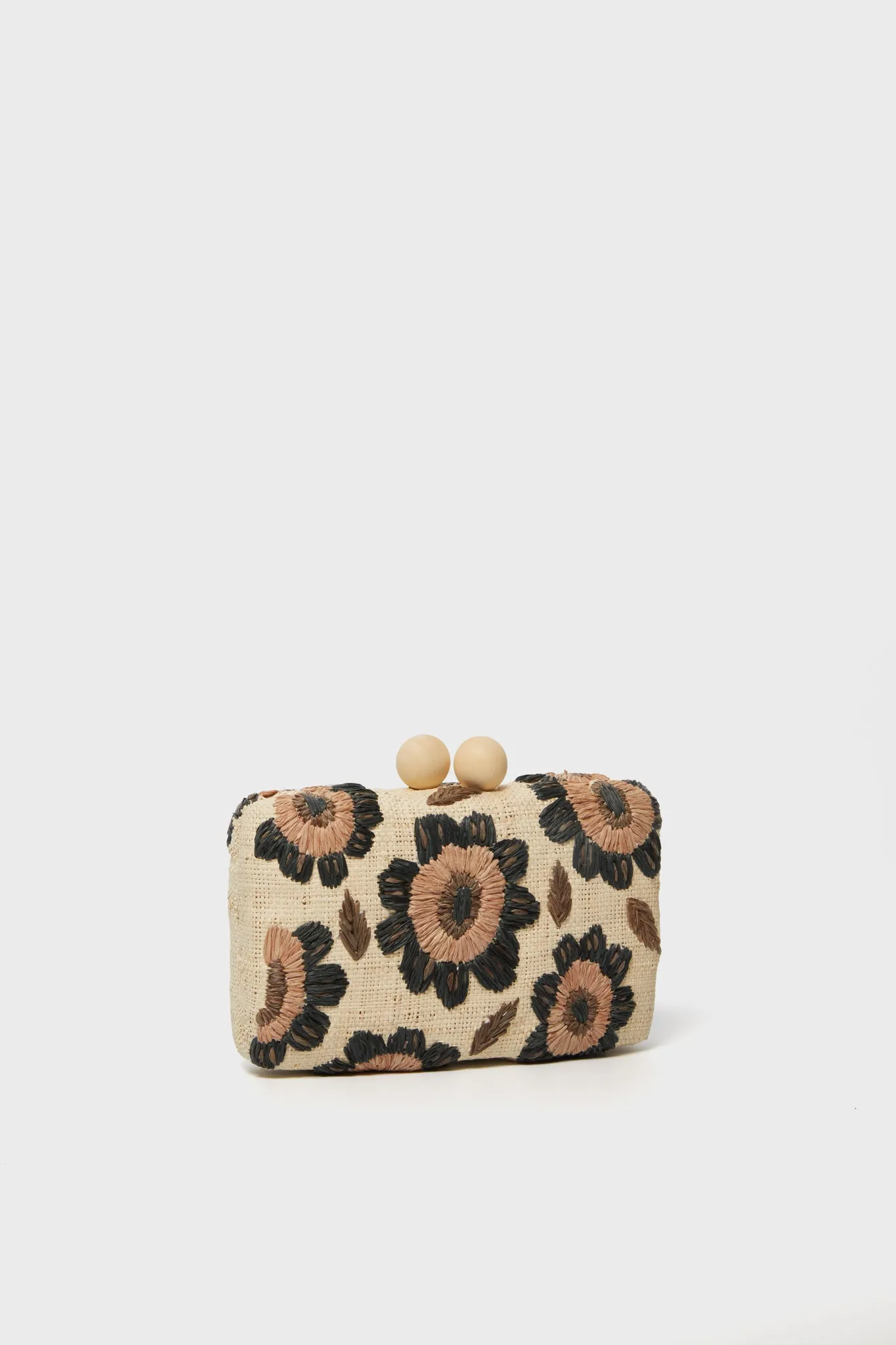 Brown Floral Bryn Clutch