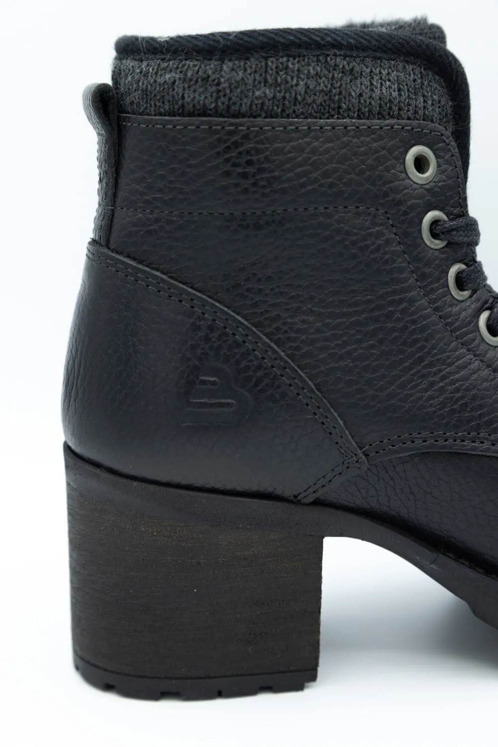 Bullboxer Ankle Lace Up Booties for Women in Black | 772-M5-6894A-BLACK