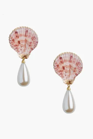 Capri Shell Pearl Drops Earrings