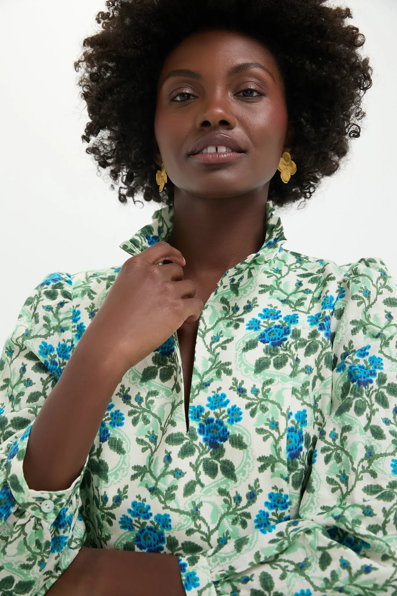 Cerulean Vine Palmerston Dress