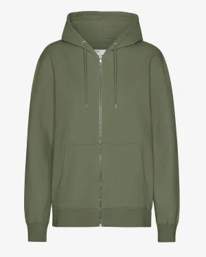 Classic Organic Zip Hood - Dusty Olive