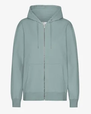 Classic Organic Zip Hood - Steel Blue