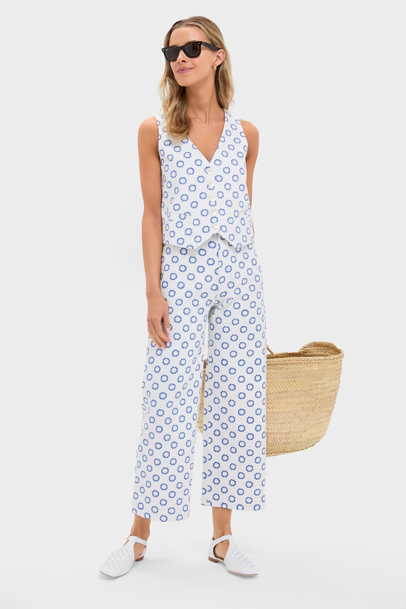 Daffodil Print Suit Vest