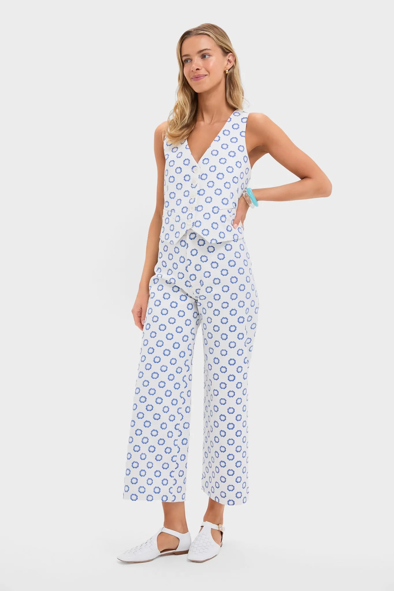 Daffodil Print Suit Vest