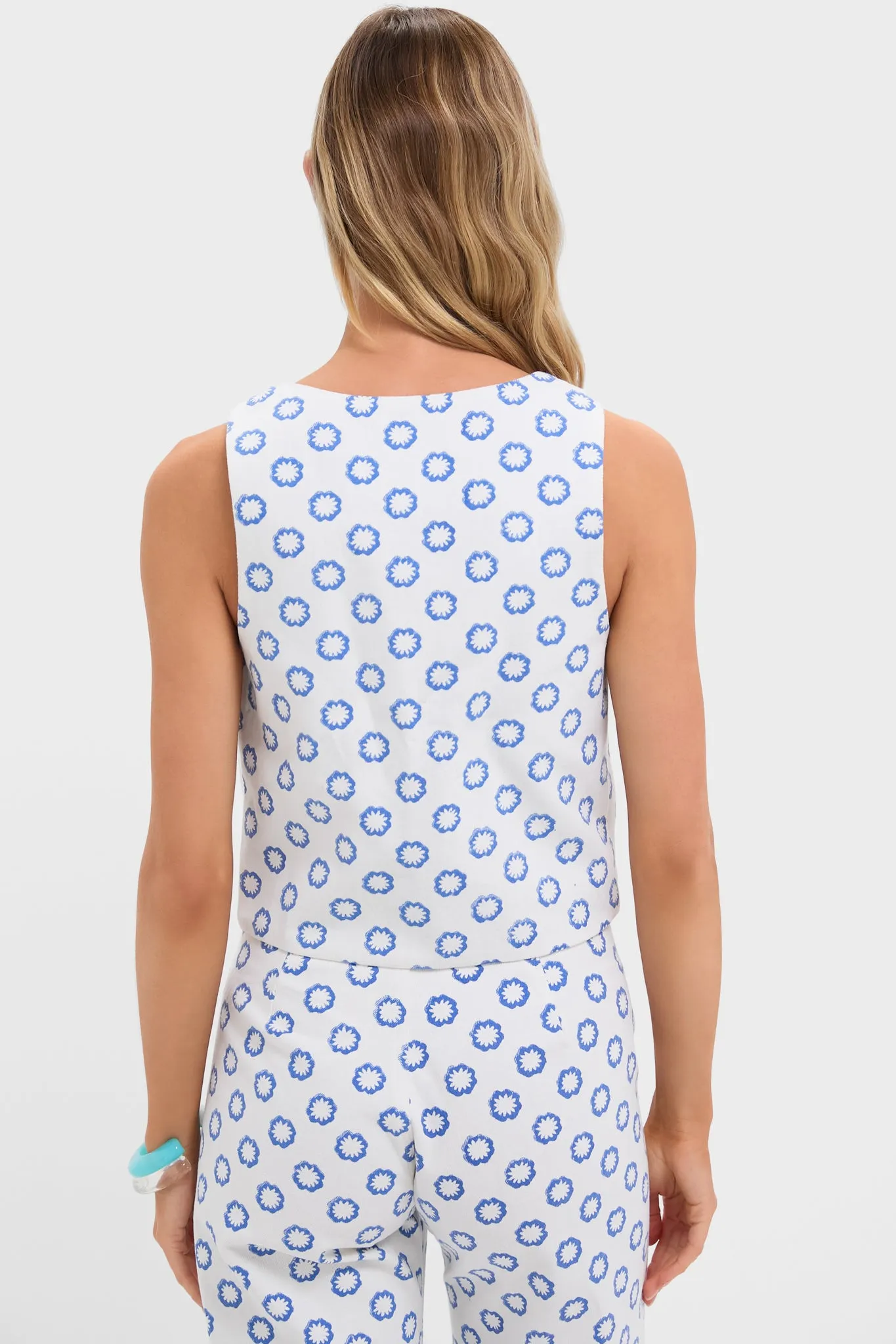 Daffodil Print Suit Vest