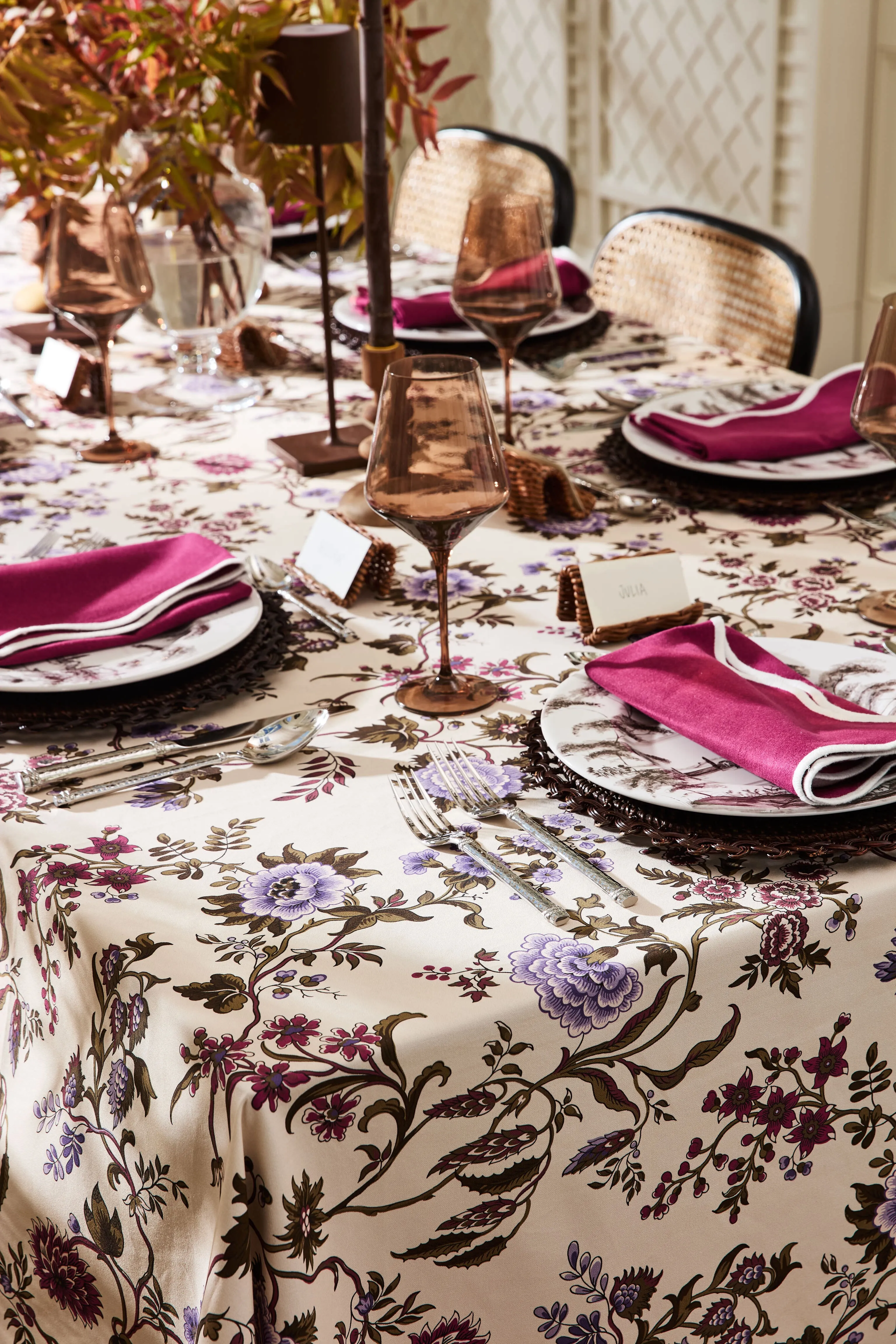 Dark Brown Rattan Intertwined Placemat (Set of 4)