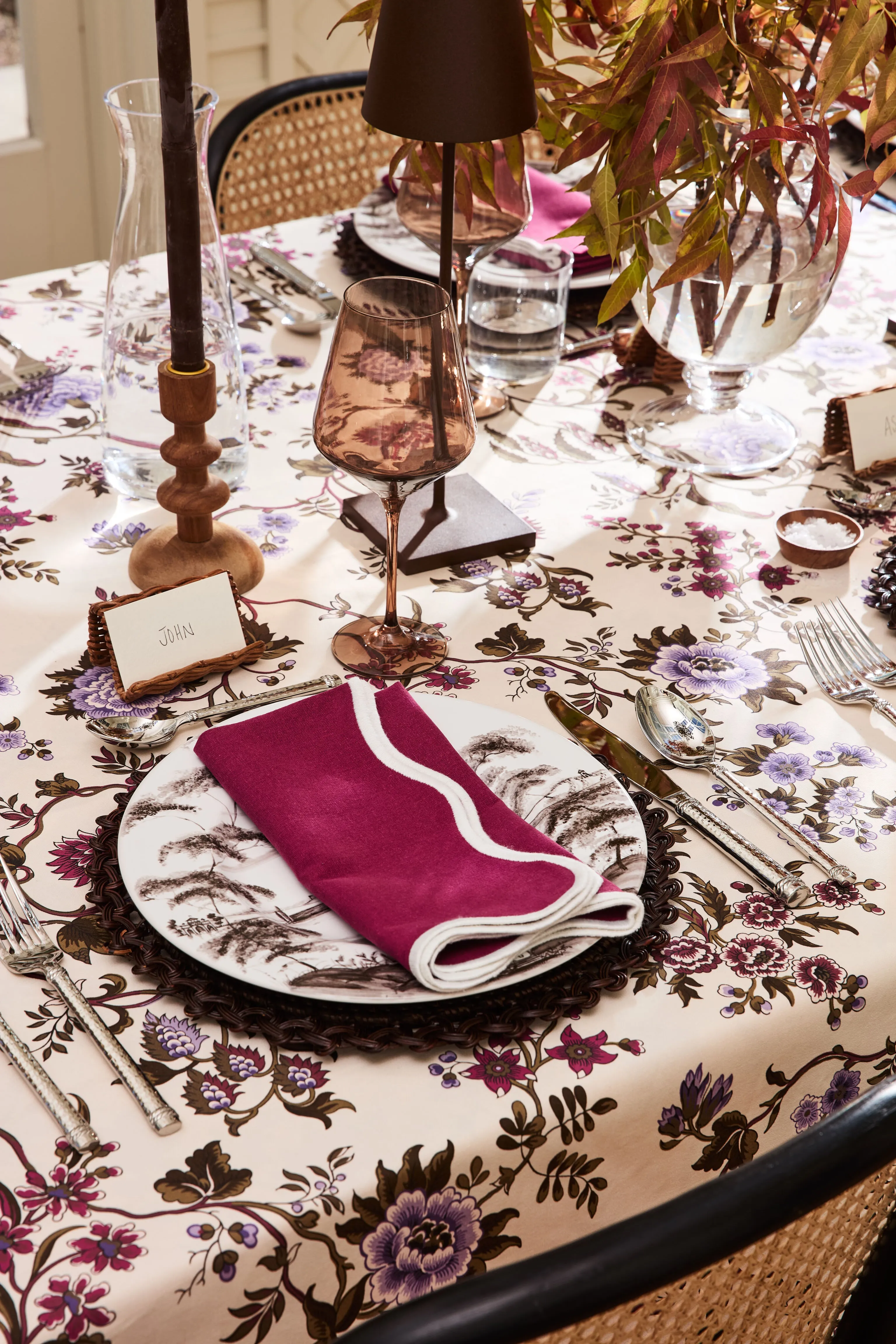 Dark Brown Rattan Intertwined Placemat (Set of 4)