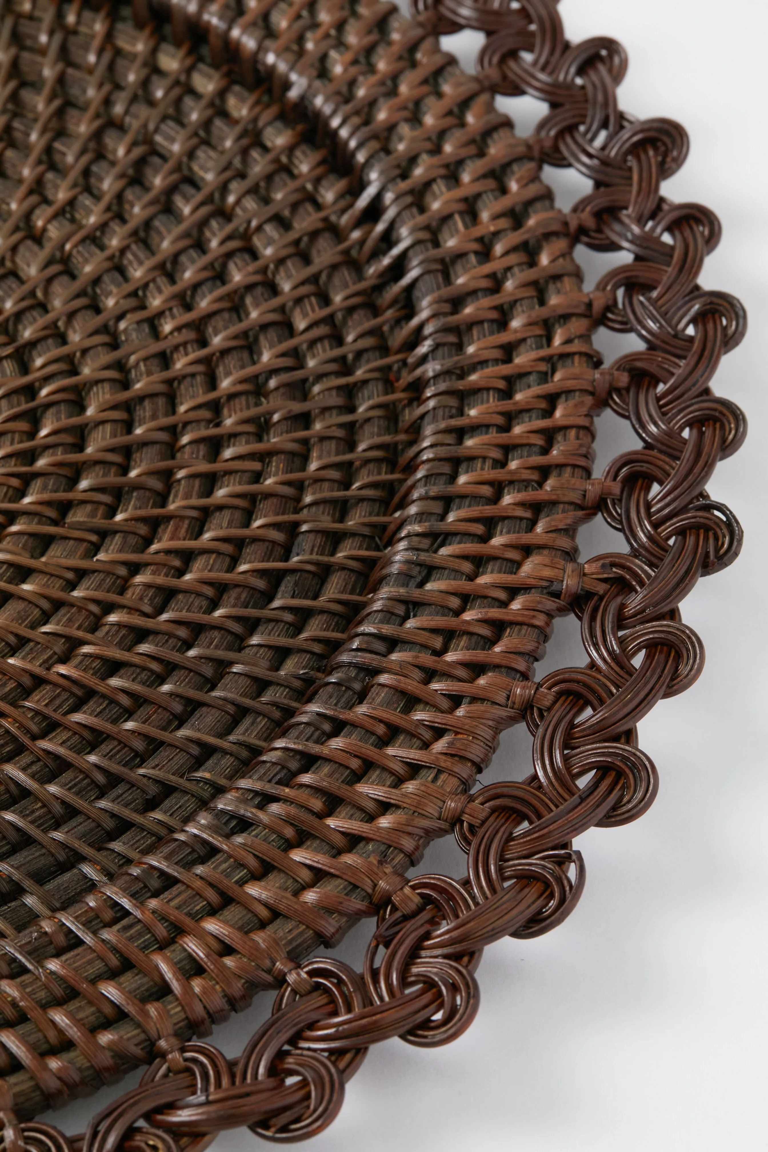 Dark Brown Rattan Intertwined Placemat (Set of 4)