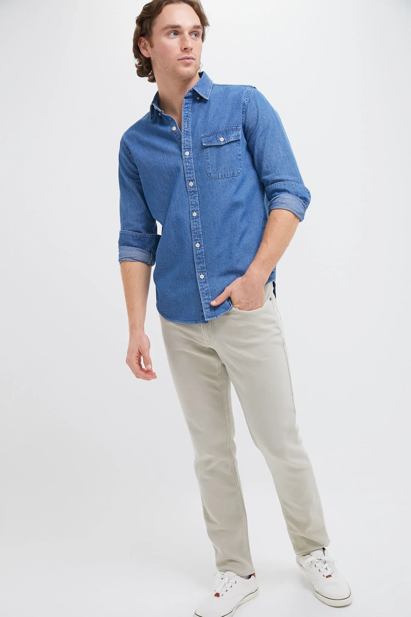 Dark Indigo Washed Denim Shirt