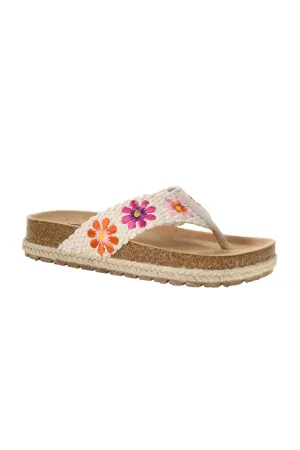 Dirty Laundry Tigerlily Sanora Crochet Platform Flip Flops for Women in Natural | TOWW-022 NATURAL