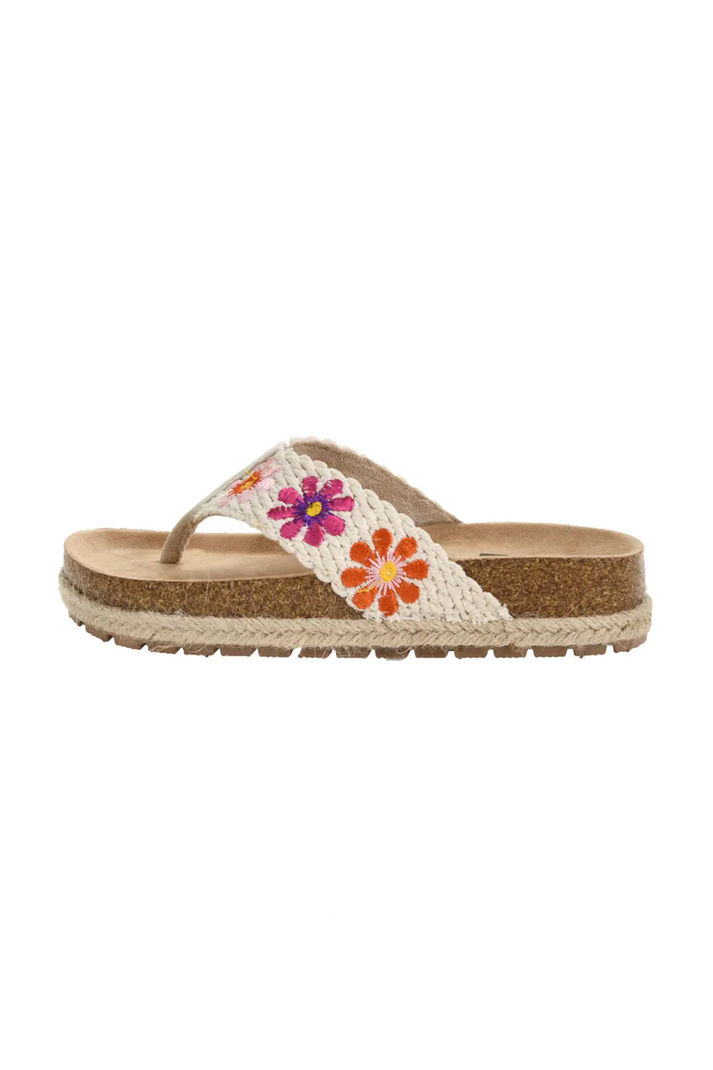 Dirty Laundry Tigerlily Sanora Crochet Platform Flip Flops for Women in Natural | TOWW-022 NATURAL