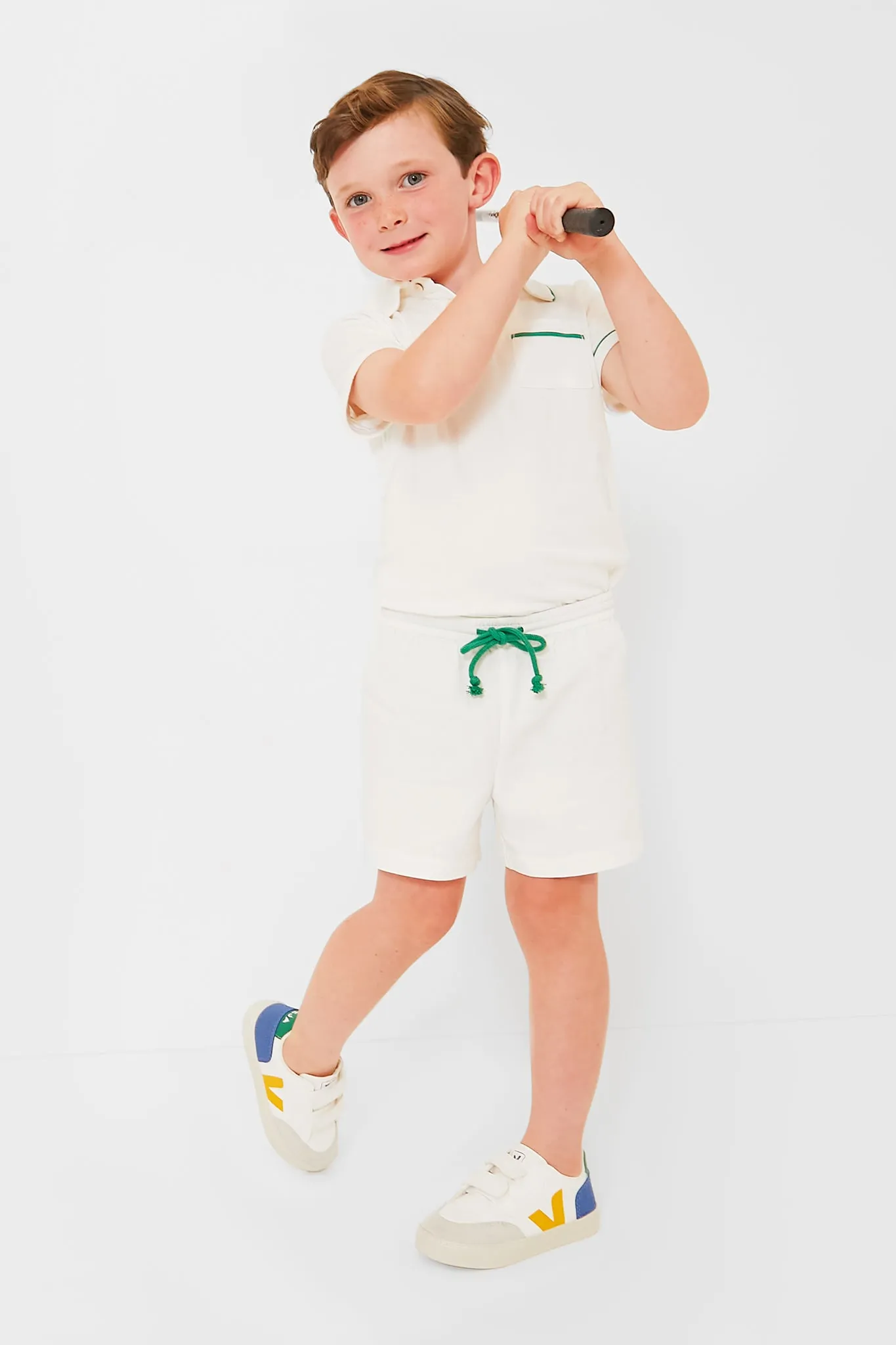 Exclusive Green Piping White Marco Polo