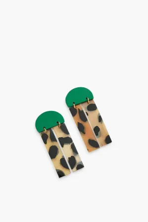 Exclusive Green Sunrise Dangle Earrings