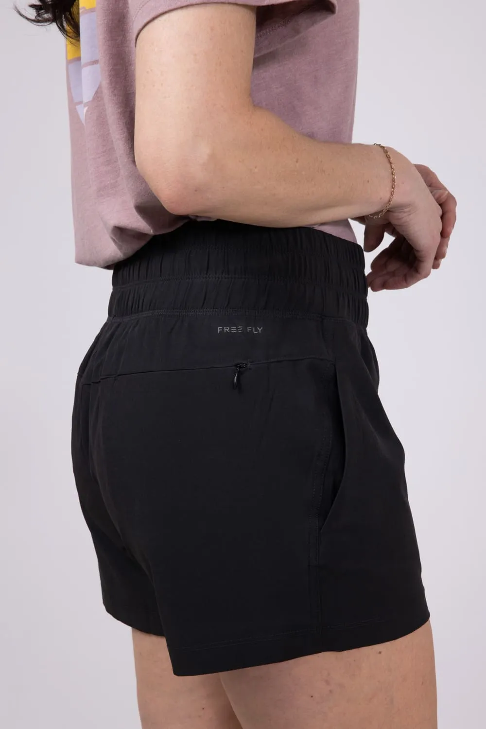 Free Fly Pull-On Breeze Shorts for Women in Black | WPO-BLACK