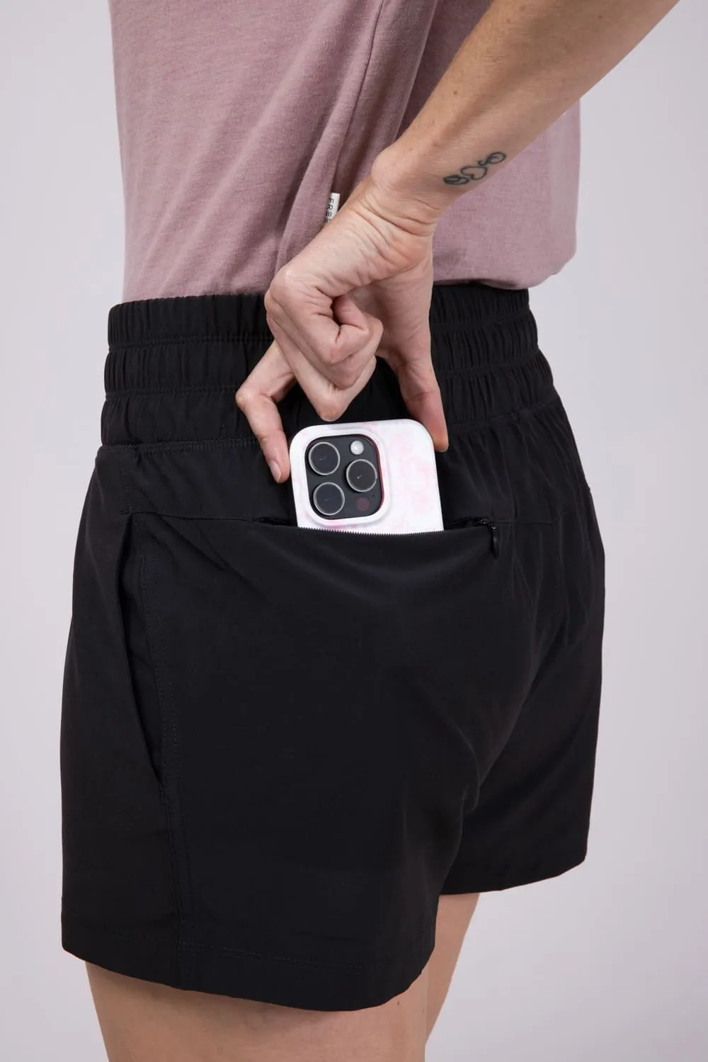 Free Fly Pull-On Breeze Shorts for Women in Black | WPO-BLACK