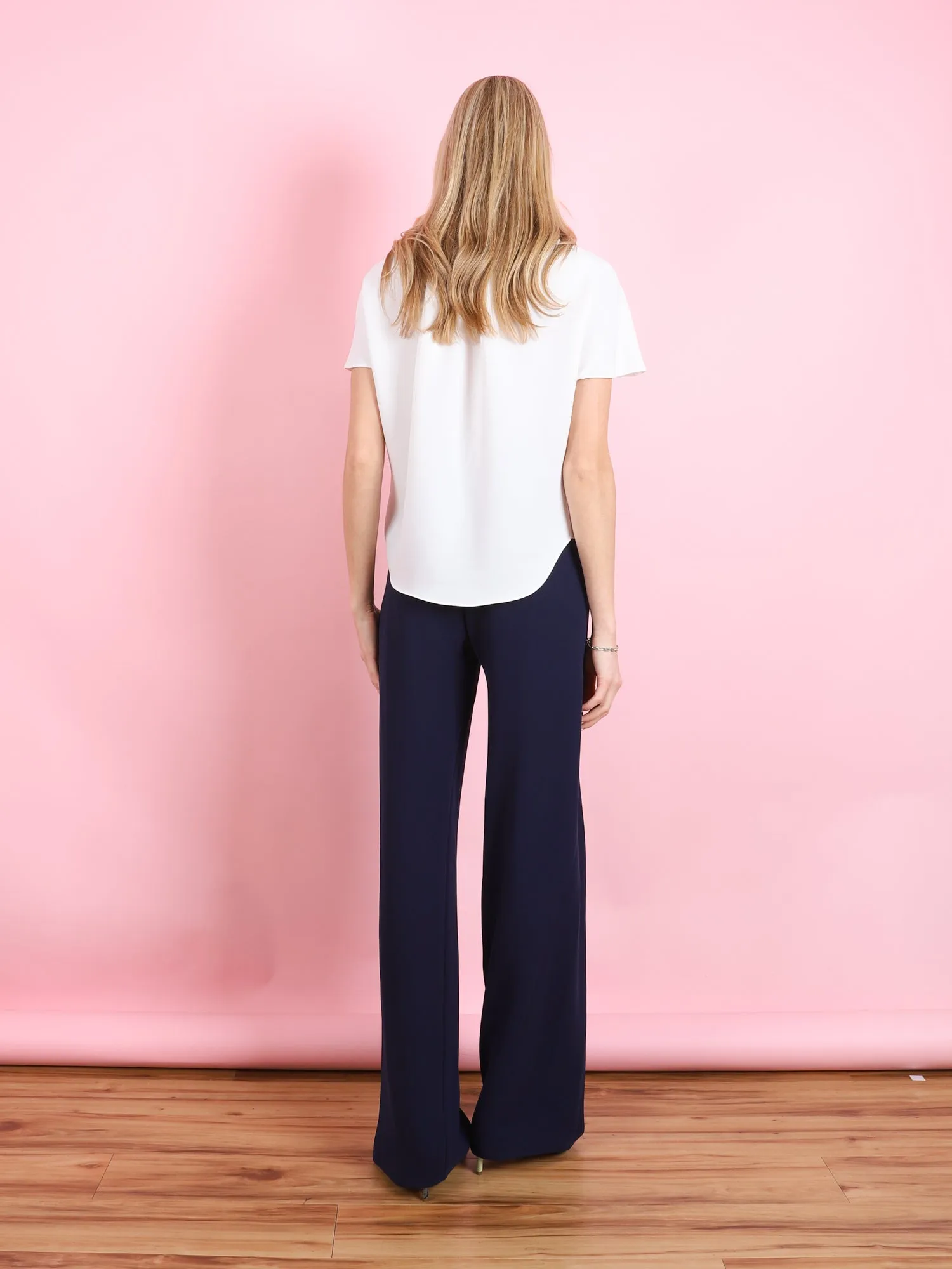 GEORGETTE RUFFLED NECK BLOUSE