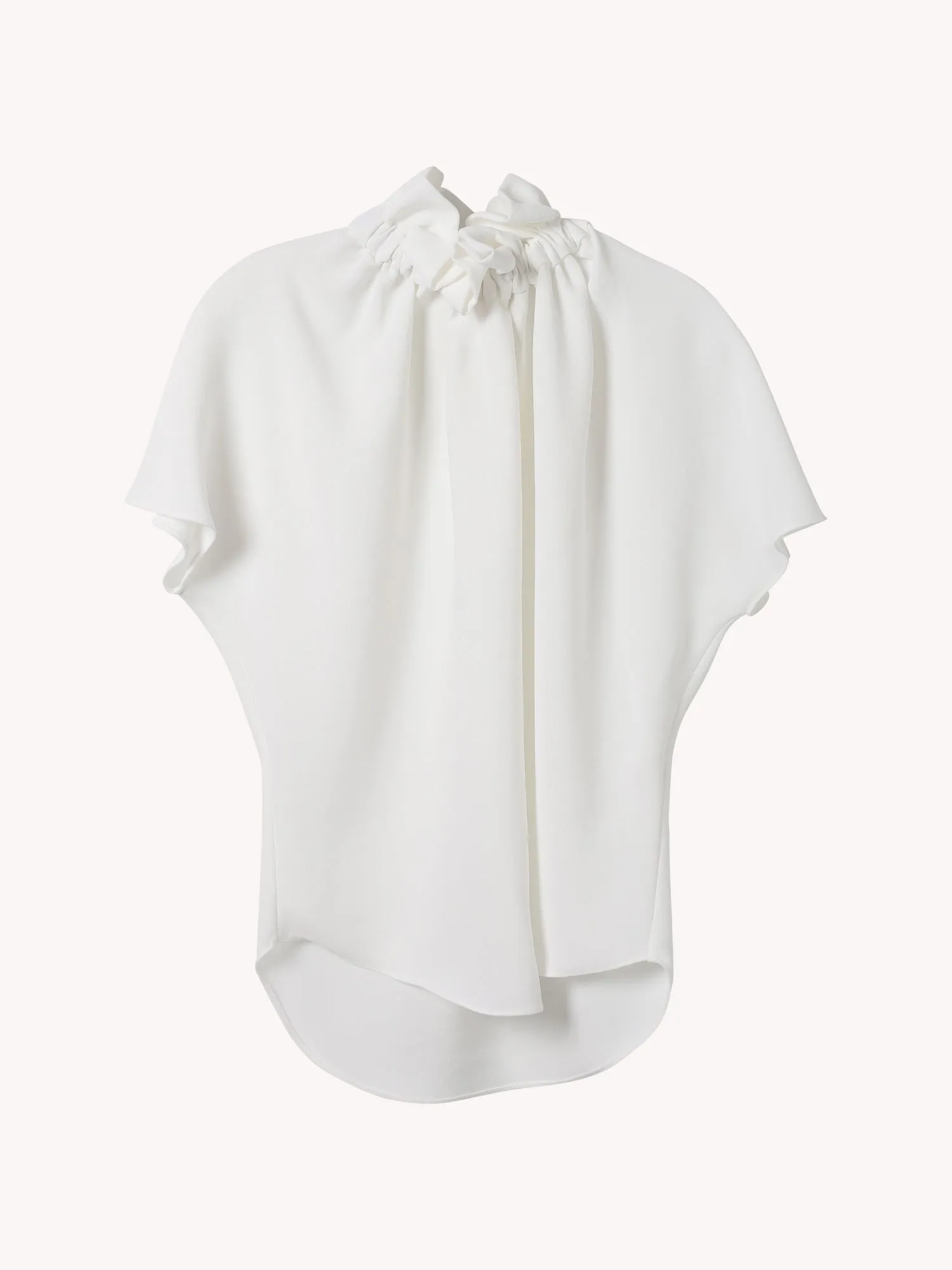 GEORGETTE RUFFLED NECK BLOUSE