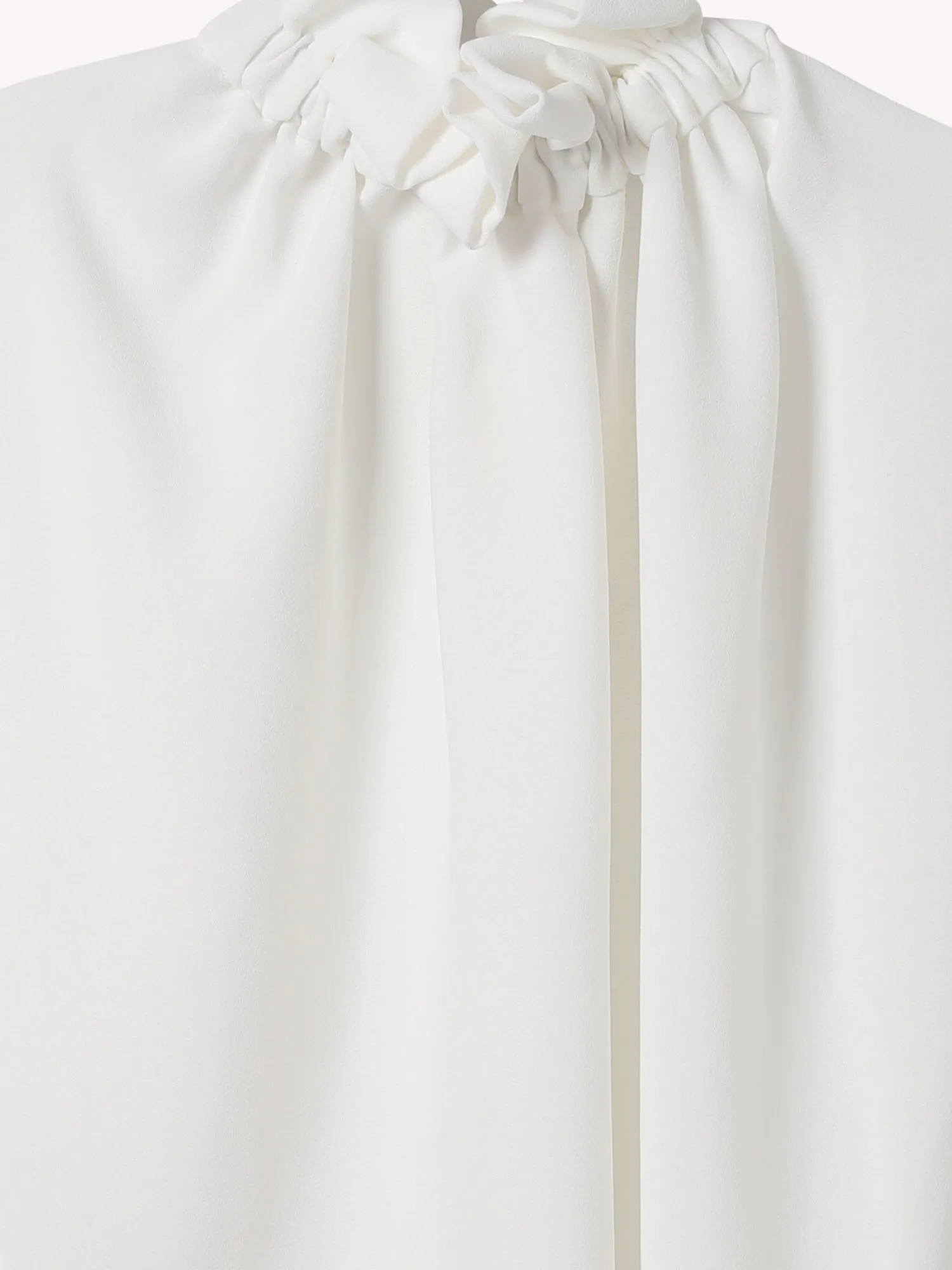 GEORGETTE RUFFLED NECK BLOUSE