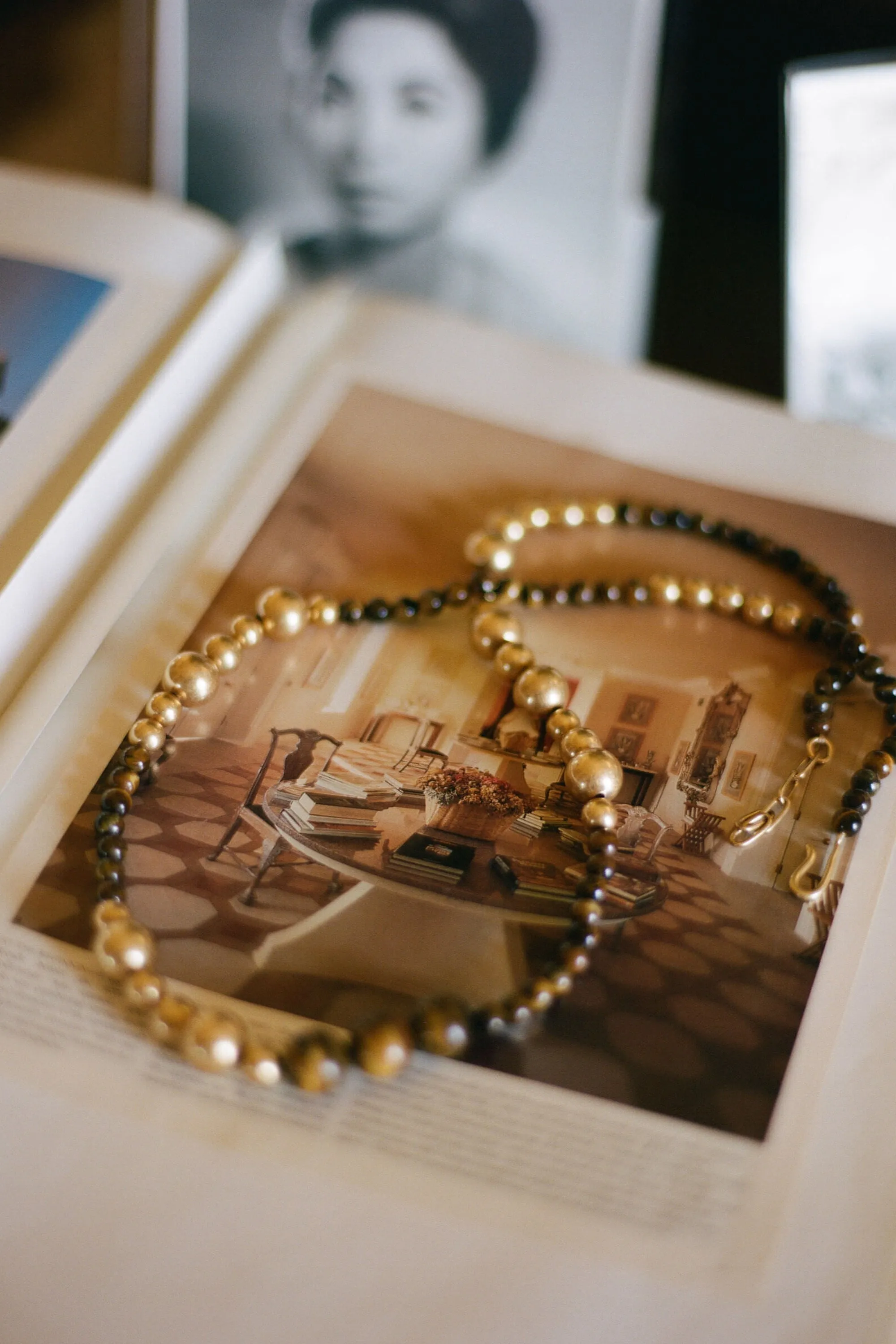Gold and Tiger's Eye Beaded Necklace