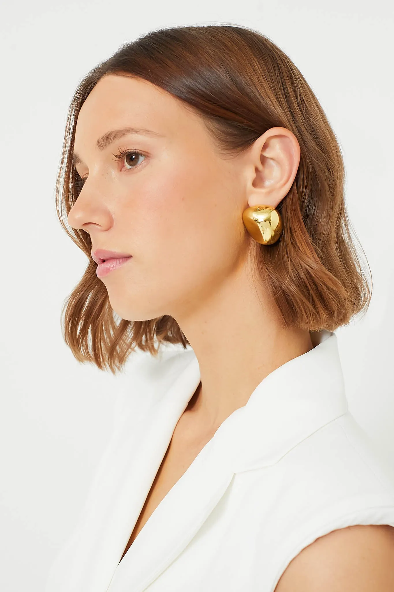 Gold Chunky Piper Studs