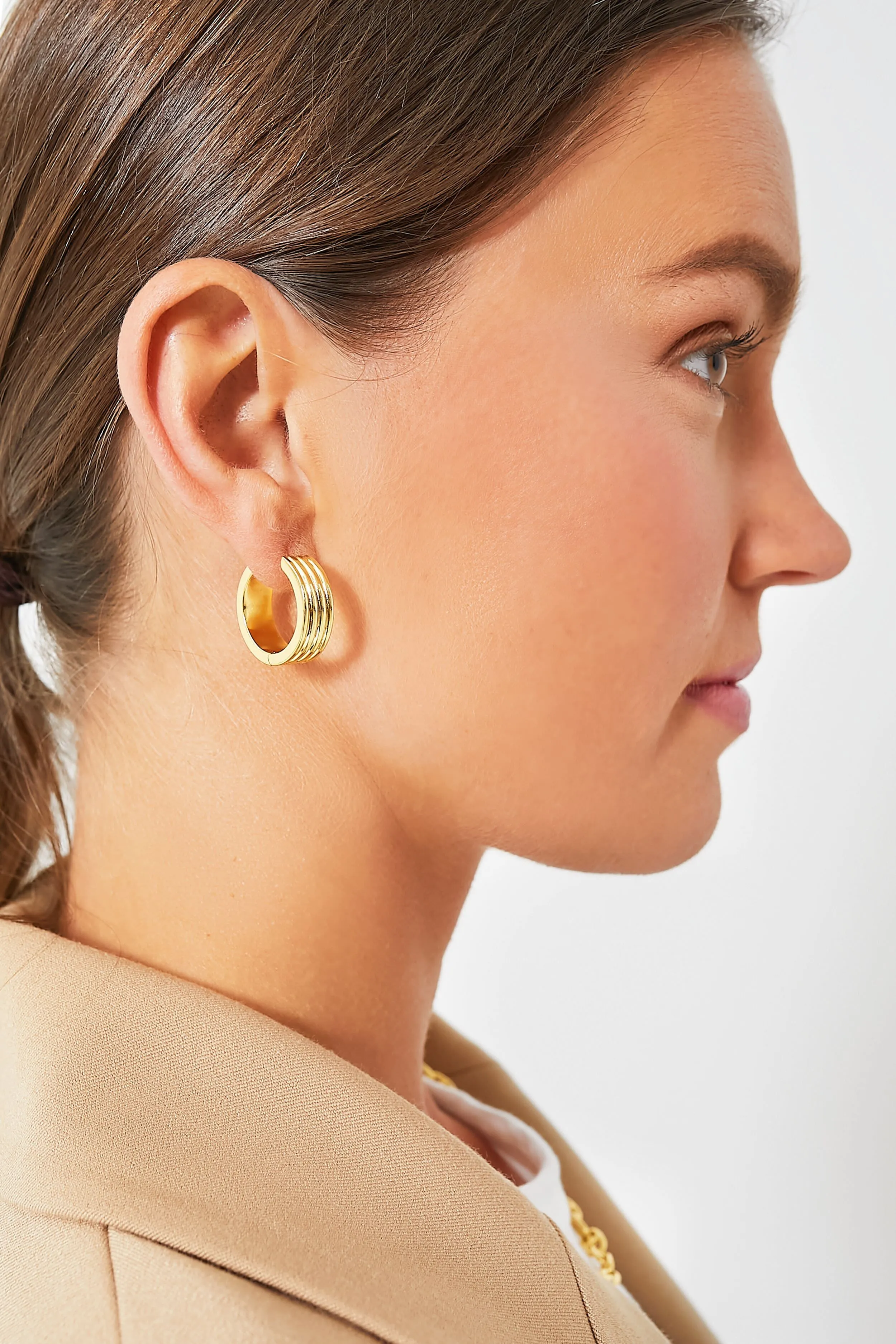 Gold Large Infinity Hoop Earrings