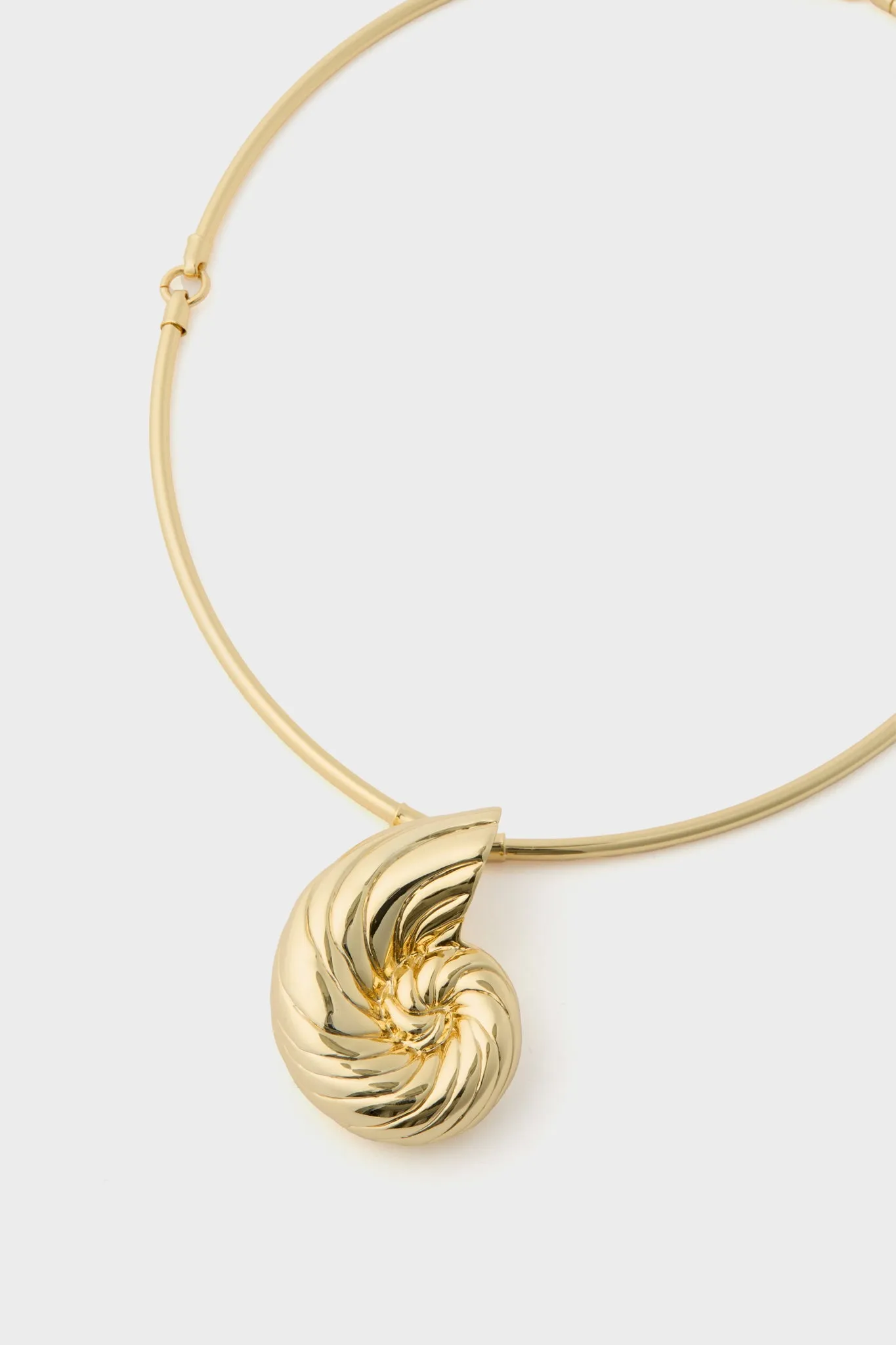Gold Nautilus Collar Necklace