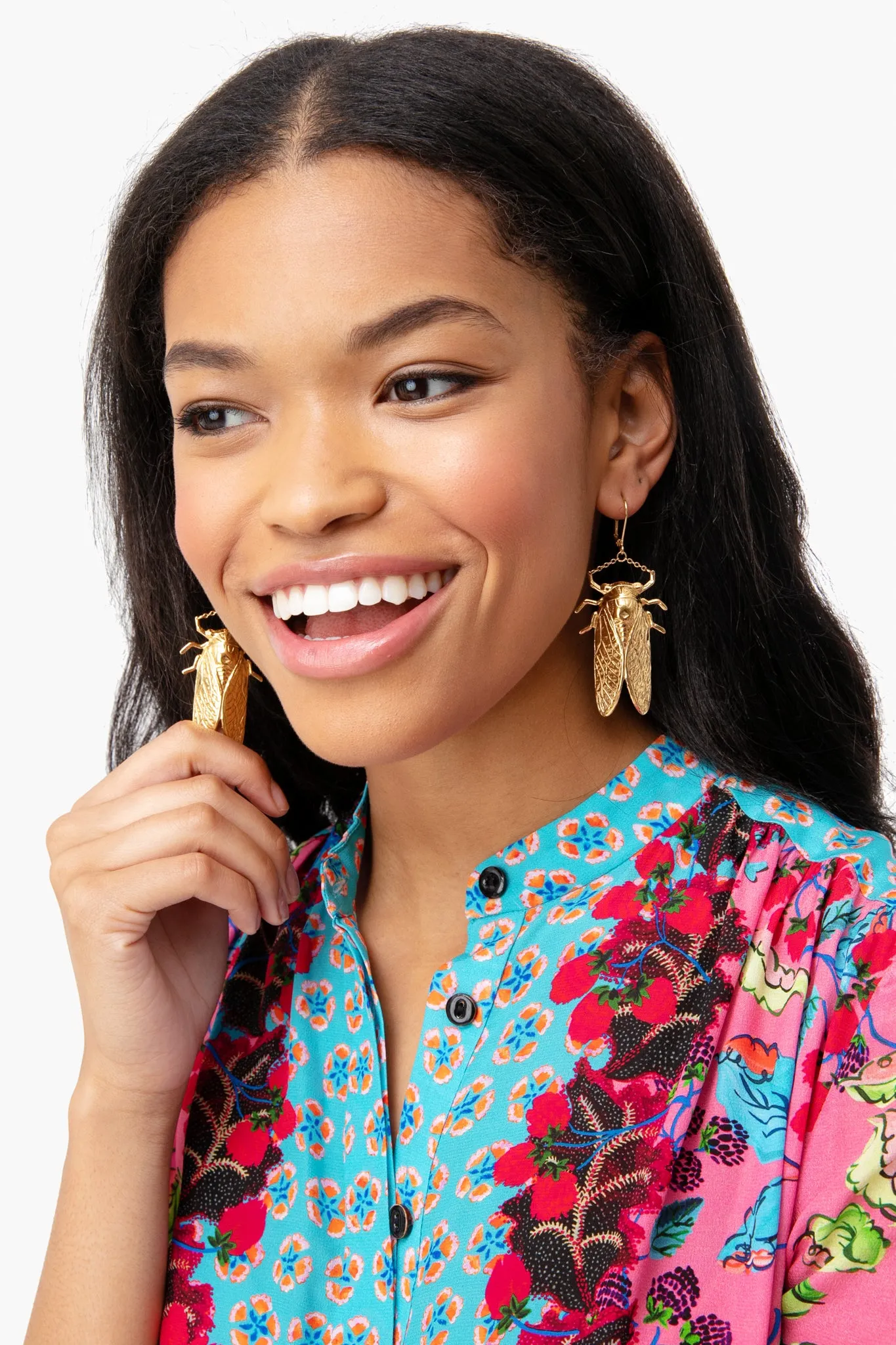 Goldbug Large Drop Earrings