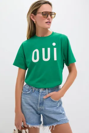 Green Apple with Printed Cream Oui Original Tee