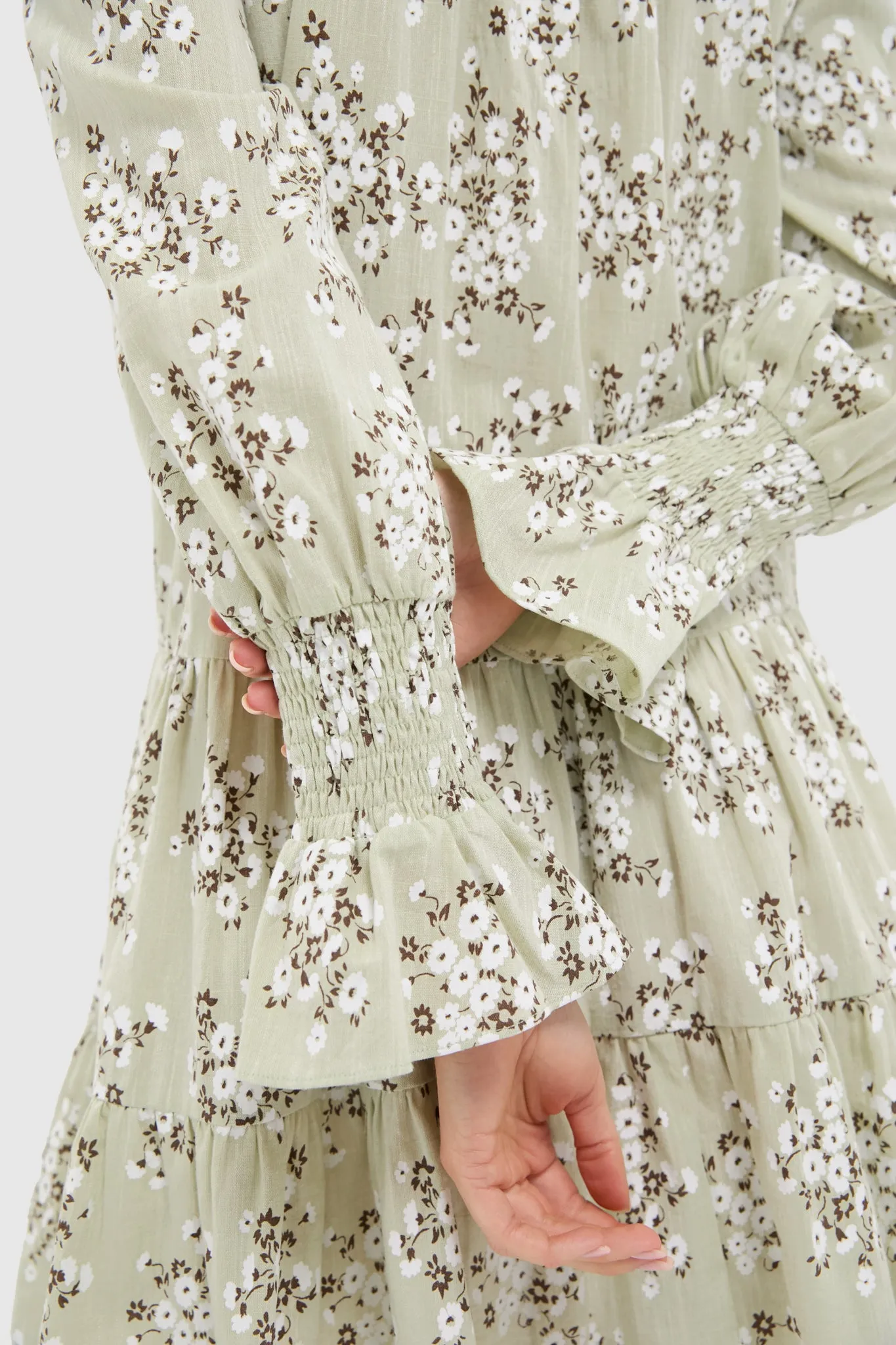 Green Ditsy Floral Kenzo Dress
