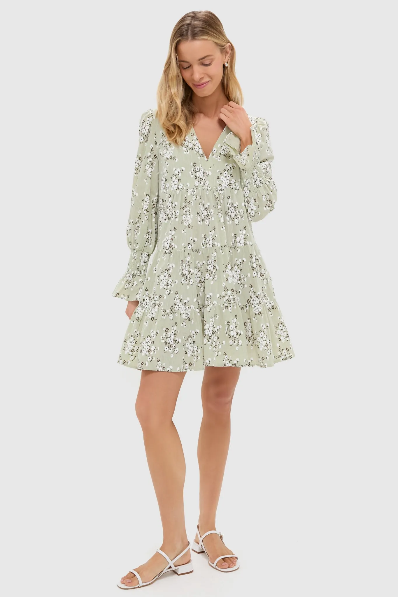 Green Ditsy Floral Kenzo Dress